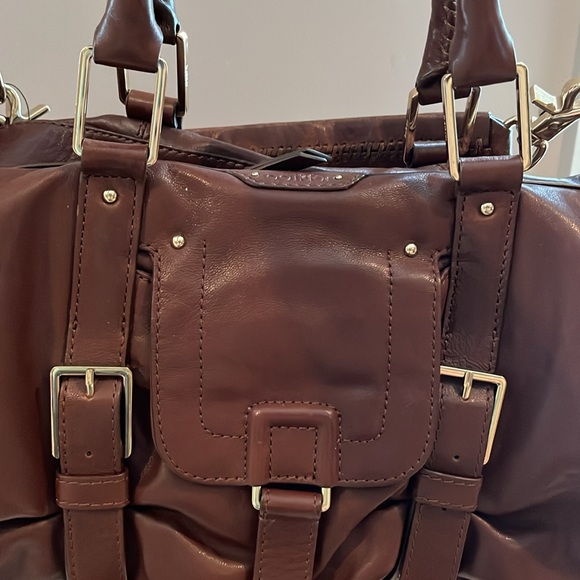 Botkier New York Dark Brown Leather Satchel Handbag - Picture 3 of 13